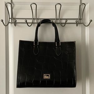 Dooney & Bourke Women’s Black Croco Janine Satchel Bag